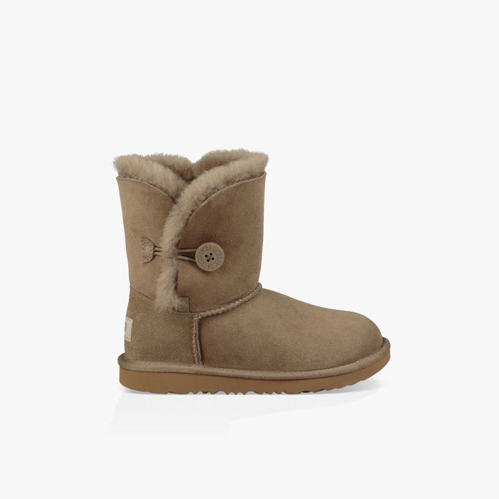 Bottes UGG Bailey Button II Fille Kaki Soldes 363ZQNOK